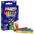 Prang- Crayons - taille standard - couleurs assorties - paquet de 16-Les crayons à base de pigments intenses offre des couleurs vives et une application lisse