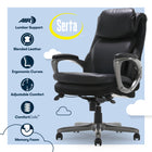 Serta® - Fauteuil de direction SmartLayers™ Arlington Air™, noir-Revêtement élégant et durable en cuir reconstitué noir