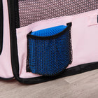 PawHut - 49,2 po Grand parc d'exercice portable pour animaux de compagnie avec sac de transport - Rose-Couleur : Rose et beige