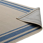 Modway - Rim Bordure solide intérieure et extérieure Tapis de 5 pi l x 8 pi L - Bleu et beige-8