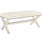 Modway - Rivet Performance Velvet Banc - Ivoire-Banc en tissu rembourré Chic Modern