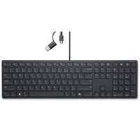 Dell - Clavier de collaboration filaire silencieux KB525C Pro - Anglais-Limitez les distractions sur ce clavier de taille standard à profil bas conçu pour une expérience de frappe silencieuse et confortable