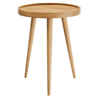 Modway - Chiro Bois rond Table d’appoint - Naturel-Table d’extrémité ronde