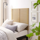 Modway - Render Fixation murale Tête de lit jumelée, Chêne-Stratifié lisse à grain de bois