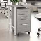 Bush Business Furniture - Hustle Classeur à roulettes à 3 tiroirs, gris platine (HUF116PG)-Le classeur roulant se déplace là où le stockage est le plus nécessaire, y compris sous le bureau ;