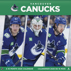 DateWorks - Calendrier Mural 16 Mois 2025 Vancouver Canucks Superstars - 12 po x 12 po - Bilingue-Septembre 2024 - Décembre 2025