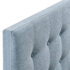 Modway - Emily Tissu tapis Tête de lit jumelée, Bleu ciel-7
