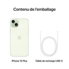 Apple - iPhone 15 Plus 6,7 po ecran Liquid Retina, 256 Go, Vert, Bell et Virgin Plus-Garantie limitée d'un an du fabricant