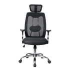 TygerClaw – Fauteuil de bureau à dossier élevé aéré et appui-tête, 23,2 x 26,8 x 11,8 po, noir-Le dos en mesh respirant permet à l'air de circuler pour que vous restiez au frais, même pendant les séances de travail marathon