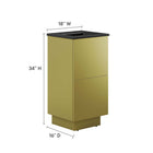 Modway - Quantum 18" Vanette de salle de bain - Or noir-Trous centraux de 8"