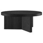 Hudson&Canal - Table basse ron Holm 91 cm (36 po) - Grain noir-Un design scandinave contemporain pour votre salon, votre bureau et plus encore