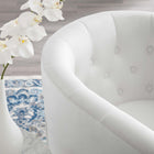 Modway - Prospect Touffe Performance Velvet Fauteuil pivotant - Blanc-Revêtement en velours de performance