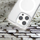 TUFF8 - Étui robuste Mag pour iPhone 15 Pro Max - Transparent-Protection de l'écran et de l'appareil photo : conçu avec un rebord surélevé pour l'objectif et le cadre de l'écran afin de protéger votre appareil photo, votre flash et votre écran contre les rayures lorsqu'il est placé face vers le bas