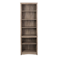 Prepac - Bibliothèque haute - Gris Dérive-Finition en stratifié durable
