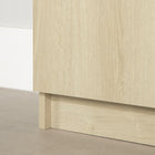 South Shore - Arum - Armoire de rangement 4 portes avec rangement ouvert - Chêne blanchi-Fabriqué au: Canada