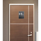 Futech - Panneau WC Gris Homme/Femme/Handicap avec Braille-Application adhésive au dos du panneau