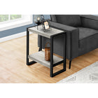 Monarch Specialties - 2857 Table D'Appoint - Faux Bois Gris/Metal Noir-2