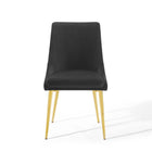 Modway - Viscount Accent moderne Performance Velvet Chaise à manger - Noir-8