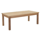 Modway - Marina Terrasse extérieure Teck Table basse rectangulaire - Naturel-Construction en teck massif
