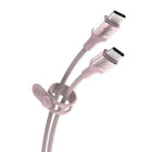 Scosche - câble de recharge USB-C à USB-C 6 pi avec enrouleur de câble - rose-Son cable tresse de 6 pi lui confere plus de flexibilite, de resistance et durability, et il ne s'emmele pas