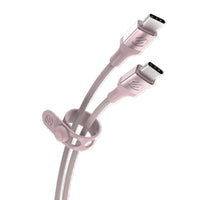 Scosche - câble de recharge USB-C à USB-C 6 pi avec enrouleur de câble - rose-Son cable tresse de 6 pi lui confere plus de flexibilite, de resistance et durability, et il ne s'emmele pas