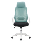 Chaise de bureau à dossier en maille Workspace de CorLiving - Sarcelle et noir-Dossier en maille respirant et bien ventilé