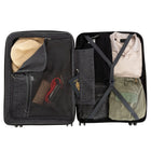 Air Canada - Jasper Valise Rigide Pivotante de 24 po - Noir-Compartiment principal extensible