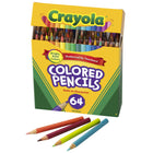Crayola - Crayons de couleur courts, 64/boîte, paquet de 2-Comprend un taille-crayon intégré