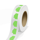 JAM Paper - Rouleaux d'étiquettes standard - en forme de maison - 1 7/8 x 2 7/8 - vert fluo - 125 étiquettes/rouleau-Couleur : Vert fluo | Faites ressortir votre courrier avec des étiquettes d'adresse d'expédition colourées.