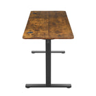 Bureau assis-debout de 60 po à hauteur réglable Work Zone Serrano - Ombre brûlée-Le cadre robuste en acier laminé à froid crée une plateforme de base solide