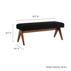 Modway - Lyra 47" Boucle Tapis Banc - Noir-47 pouces