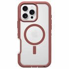 OtterBox - Coque Defender XT transparente pour iPhone 16 Pro Max - Rouge brique transparente-Ouverture de précision pour une interaction facile avec l’appareil photo