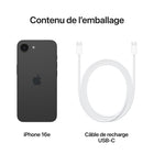Apple - iPhone 16e - 512 Go - Noir - Débloqué-Confidentialité – Utilisez Face ID pour déverrouiller votre appareil, vous connecter et payer en toute sécurité.