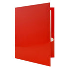 JAM Paper - Dossiers scolaires laminés brillants à 3 trous et à deux pochettes - rouge - 6/paquet-Quantité : 6 dossiers par paquet | Un pour chaque sujet et projet