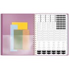 Cambridge - Agenda hebdomadaire/mensuel WorkStyle Balance 2025 - 11 po H x 8 1/2 po l - Violet Rouge - Bilingue-Couverture en poly imprimée durable et résistante à l'eau avec des accents dorés 