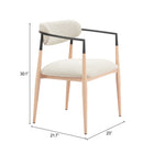 Zuo - Equinox Chaise de salle à manger - Gris huître/Naturel-6