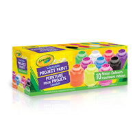 Peinture pour projets néon lavable Crayola, ensemble de 10-Idéal pour la classe et les salles d'art. Les activités de bricolage simples et amusantes sont un excellent moyen d'occuper et de divertir les enfants en toute créativité