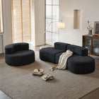 Exform - Canapé une place Aubrey - Noir-Conception modulaire : siège individuel NON, canapé deux places OUI