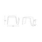Manhattan Comfort - Table d’appoint Brookside 65 cm style mid-century modern - Noyer-Poignée à découpe pour une mobilité simple