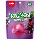 Amos - Peelerz Gummy - Raisin - 170 g-Profitez du goût authentique du jus de fruits infusé dans les bonbons Amos, avec un délicieux mélange de doux extérieur rebondissant et un centre en gel solide pour une mastication satisfaisante