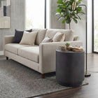 HOMCOM - Table d’appoint finition béton - gris charbon-Couleur : gris charbon 