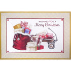 Rosedale - Cartes de souhaits Noël Gold / Enveloppes - 5-1/2 po x 8 po - Wagon de Cadeaux - Paquet de 6-Cartes de souhaits qualité boutique
