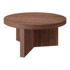 Hudson&Canal - Table basse ron Holm 32" L - Noyer satiné-Le plateau de table a une capacité de poids de 50 lb