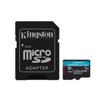 Kingston - 1 To Canvas Go! Plus MicroSD Carte Avec Adaptateur-Pour les jeux, les drones, les caméras d’action et les appareils Android