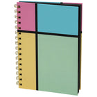 Merangue - Carnet de notes à spirale A5 à couverture noire-Bobine de couleur or