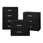 Gardex – Classeur latéral à 2 tiroirs, résistant au feu, 29 haut. x 38 3/4 larg. x 23 1/2 prof. (po), noir (GXGL-402-BK)-Peinture texturée noire