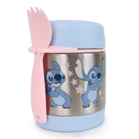 Danawares - Boîte repas isotherme Disney Stitch avec cuillère-fourchette - 300 ml-Design compact : sa contenance de 300 ml est parfaite pour les en-cas, les accompagnements ou les petits repas - idéal pour l'école, le travail ou les voyages