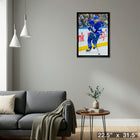 Oliver Ekman-Larsson Toronto Maple Leafs - Toile encadree - 22" x 31"-Prêt à accrocher - livré entièrement assemblé