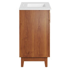 Modway - Miles 36" Vanette de salle de bain - Noyer blanc-Capsules de pied non marquées