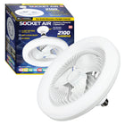 Bell + Howell - Ventilateur de plafond intérieur blanc à LED à changement de couleur de 10,1 po avec télécommande, prise d'air-Lumière super brillante et ventilateur de plafond - jusqu'à 2 100 lumens de lumière LED